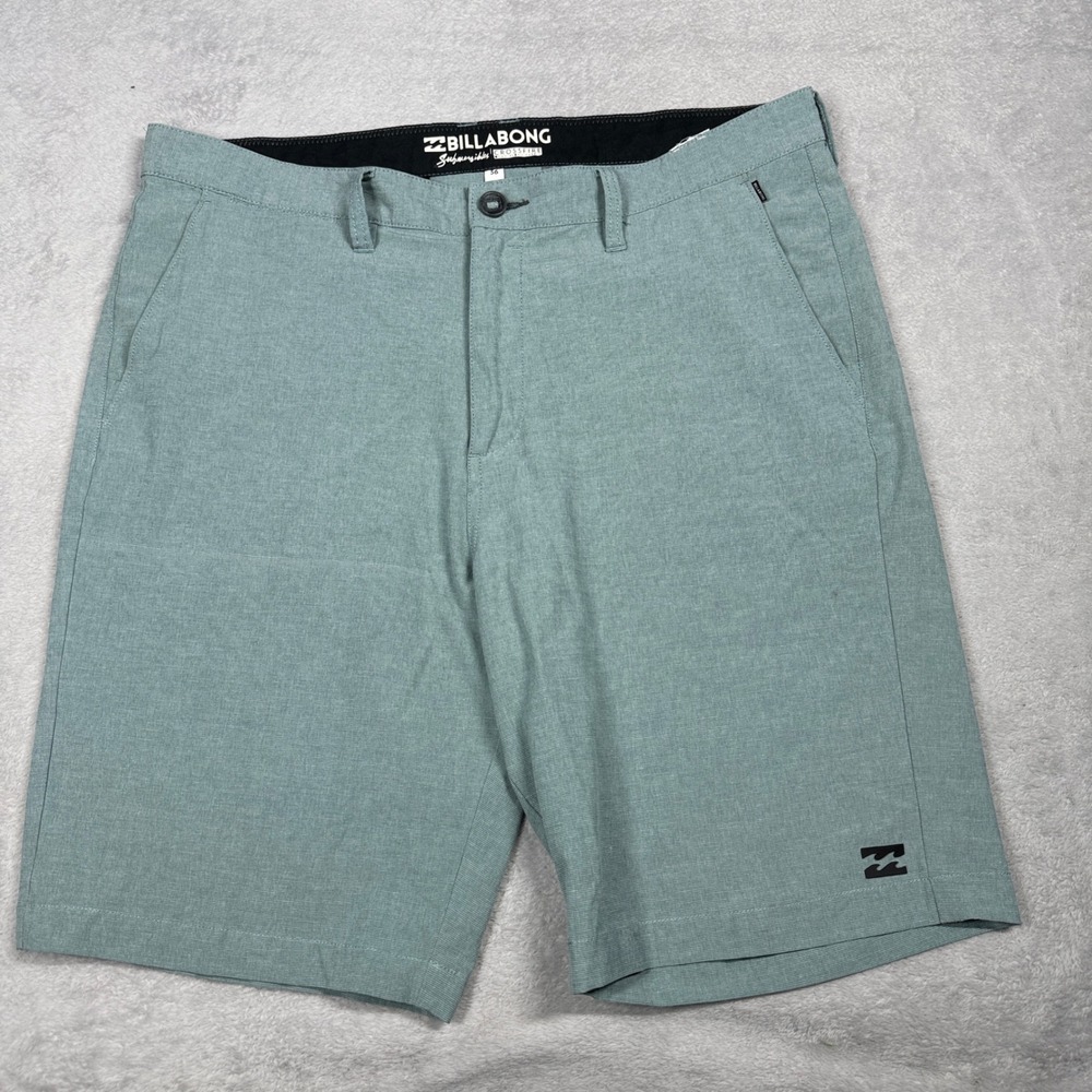 Billabong Submersibles Crossfire Shorts Mens 36 Green Hybrid Boardshorts
